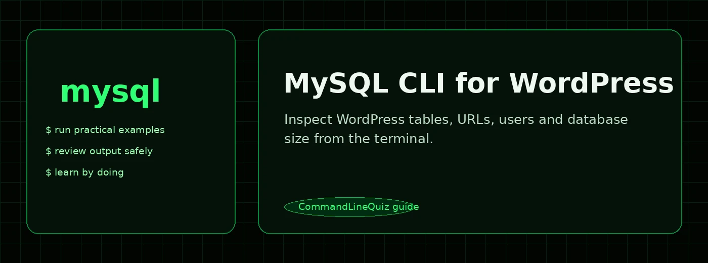 MySQL CLI for WordPress banner