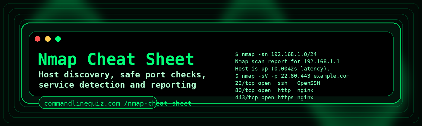 Nmap cheat sheet banner
