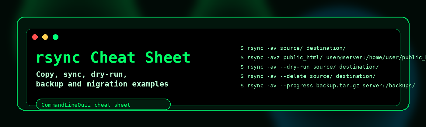 rsync Cheat Sheet banner