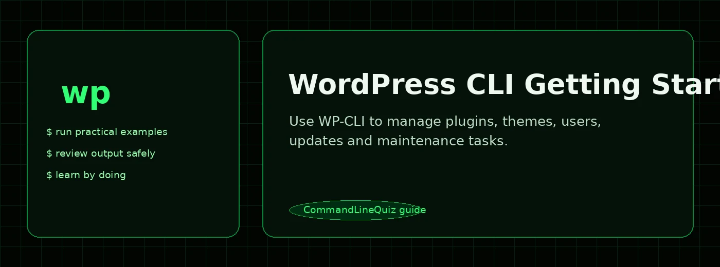 WordPress CLI Getting Started banner